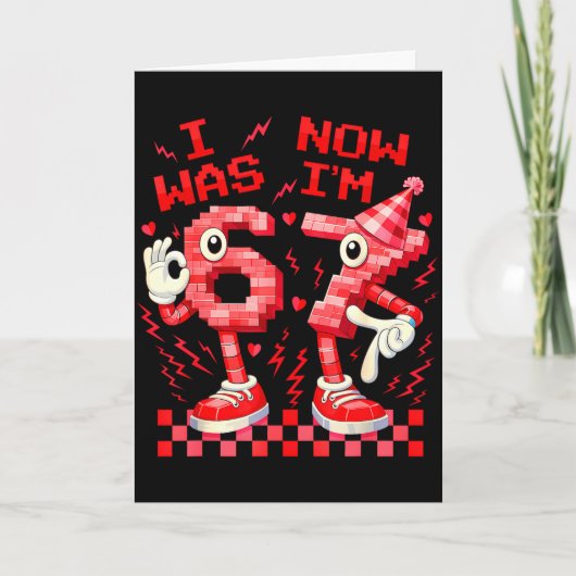 Was 6 7 grappig 67 italiaanse brainrot meme valent kaart (Voorkant)