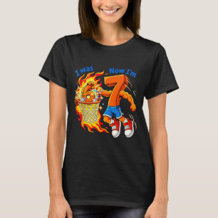 Was 6 7 grappige basketbal 6 7 verjaardag jongen k t-shirt