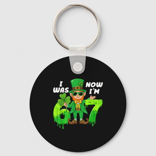 Was 6 7 kabouter st patricks day 7de verjaardag bo sleutelhanger (Voorkant)