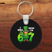 Was 6 7 kabouter st patricks day 7de verjaardag bo sleutelhanger (Voorkant)