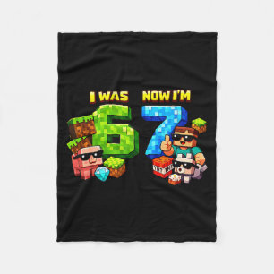 Was 6 7 pixel game art 67 meme kids verjaardagsfee fleece deken