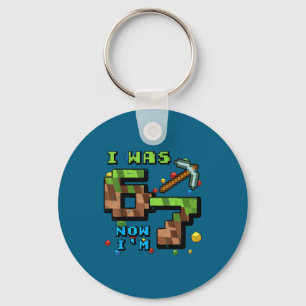 Was 6 7 pixel gamer 7e verjaardag 67 jongens kids  sleutelhanger