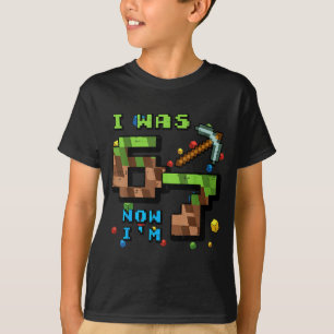 Was 6 7 pixel gamer 7e verjaardag 67 jongens kids  t-shirt