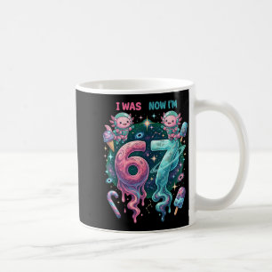 was 6 7 Verjaardag 67 Meme Kosmische Axolotl Kinde Koffiemok