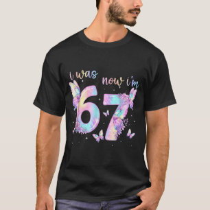Was 6 7 verjaardag meisje kinderen vlinder 7de ver t-shirt