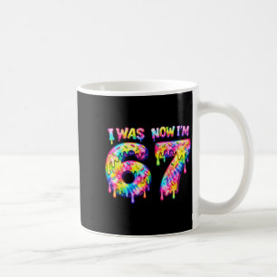 Was 6 7 zes zeven tie dye 67 meme verjaardagsfeest koffiemok
