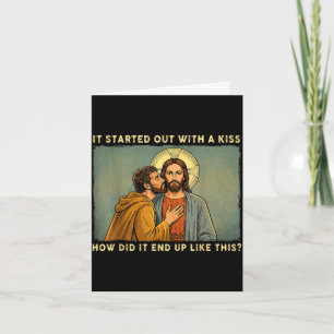 Was alleen een kus jesus &amp; judas meme grappig kaart