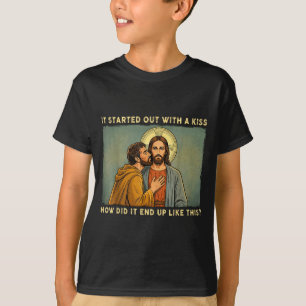 Was alleen een kus jesus & judas meme grappig t-shirt