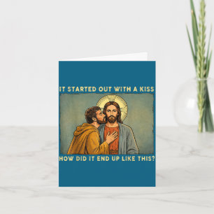 Was alleen een kus jesus & judas meme grappig kaart