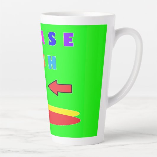 Was alsjeblieft het ontwerp lime groen met woorden latte mok (Rechts)