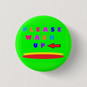 Was alsjeblieft het ontwerp lime groen met woorden ronde button 3,2 cm