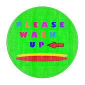 Was alsjeblieft het ontwerp lime groen met woorden snijplank (Voorkant)