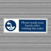 Was alstublieft uw handen en toilet sticker