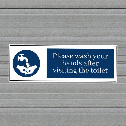 Was alstublieft uw handen en toilet sticker