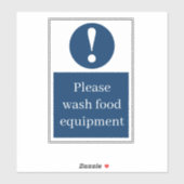 Was alstublieft uw voedselapparatuur sticker (Vel)