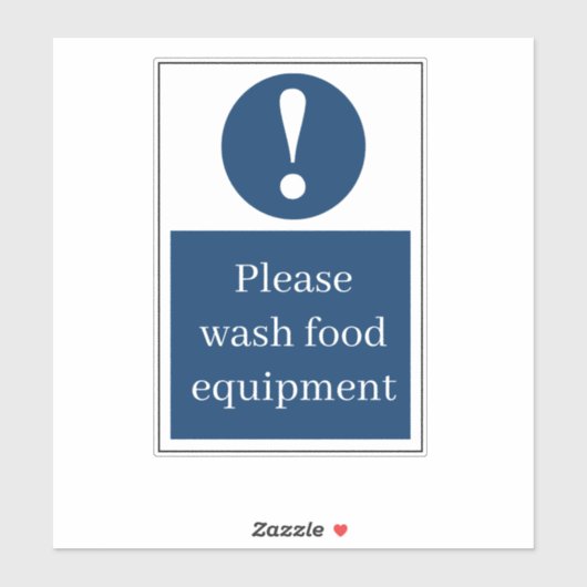 Was alstublieft uw voedselapparatuur sticker (Vel)