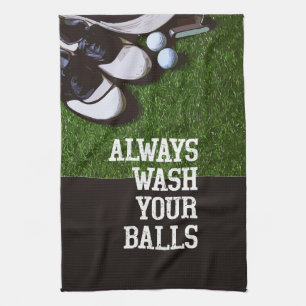 Was altijd je ballen voor golfer theedoek