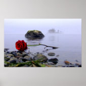 Was Ashore Red Rose Poster (Voorkant)
