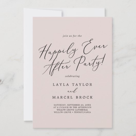 Was coördinaat blozen gelukkig ooit na het feest kaart (Voorkant)