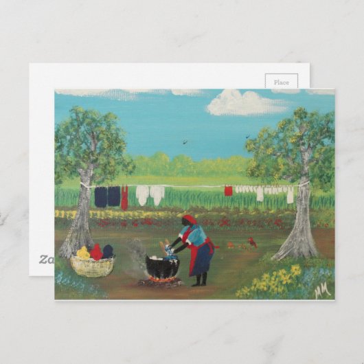 Was dag in de jaren vijftig briefkaart (Voorkant / Achterkant)