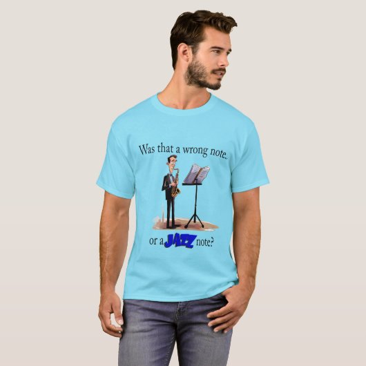 Was dat een foute noot? Grappige Jazz T-shirt (Voorkant volledig)