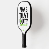 Was dat uit? Grappige Pickleball Monogram Paddle (Links)