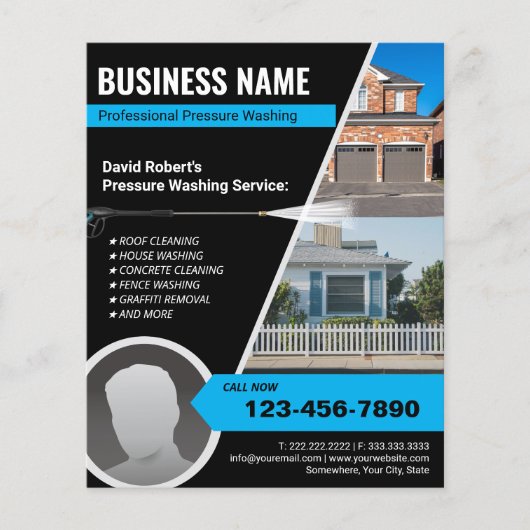 Was de druk op de wasmachine Pro House Cleaning Flyer (Voorkant)