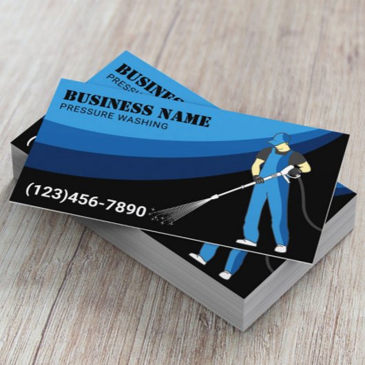 Was de druk Wasenergie Modern Blue Cleaning Visitekaartje