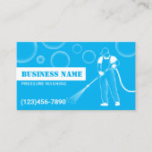 Was de druk Wasenergie Modern Blue Cleaning Visitekaartje (Voorkant)