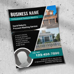 Was de druk Waskracht Blauwgroen huis reinigen Flyer<br><div class="desc">Professionele wasbrochures met wasmiddeldruk.</div>