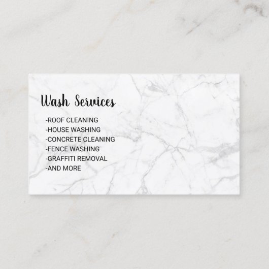 Was de wasmachine onder druk en reiniging met zilv visitekaartje (Achterkant)