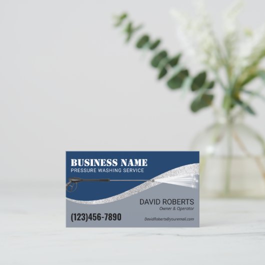 Was de wasmachine onder druk en reiniging met zilv visitekaartje (Staand voorkant)