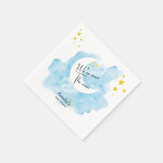 Was de Waterverf over het Moon Baby shower Servet (Hoek)