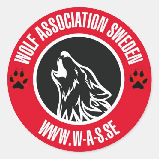 WAS dekal Ronde Sticker (Voorkant)