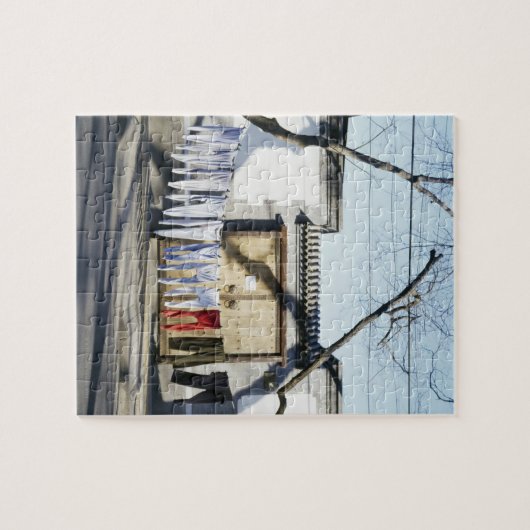 Was drogen op wasgoed legpuzzel (Horizontaal)