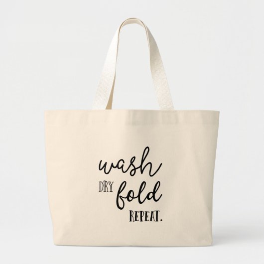Was droogtrommel herhalen, groot Tas, waszak Grote Tote Bag (Voorkant)