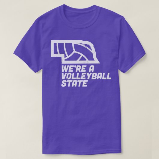 Was een volleybalstaat Nebraska T-shirt (Design voorkant)