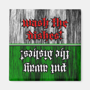 Was en gooi schoonmaakmiddel weg magneet