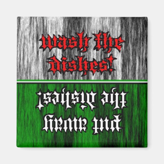 Was en gooi schoonmaakmiddel weg magneet (Voorkant)