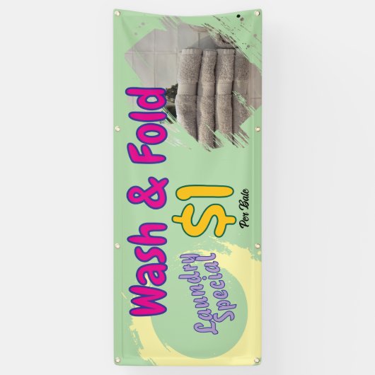 Was- en Vouw Banner (Verticaal)