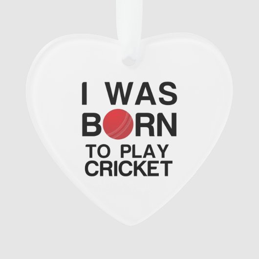WAS GEBOREN OM CRICKET TE SPELEN ORNAMENT (voorkant)