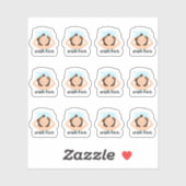 Was haar routine herinnering Schattige meisje bujo Sticker (Vel)