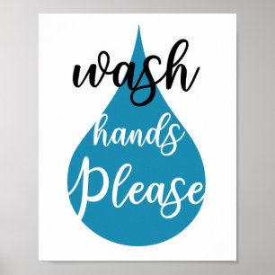 Was handen poster