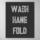 Was Hang Fold Wasserij routine Poster (Voorkant)