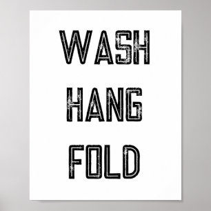 Was Hang Fold Wasserij routine Poster