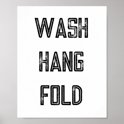 Was Hang Fold Wasserij routine Poster (Voorkant)