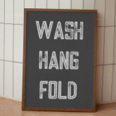 Was Hang Fold Wasserij routine Poster