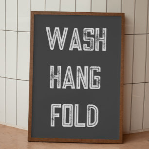 Was Hang Fold Wasserij routine Poster
