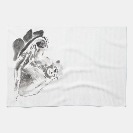 Was het schilderen van apen Jaar Zodiac Kitchen To Theedoek (Horizontaal)