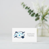 Was het schoonmaken van huis met gereedschap visit visitekaartje (Staand voorkant)